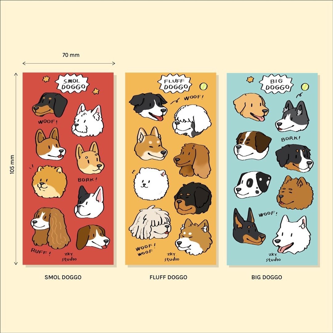 Doggo Club 贴纸 - 贴纸 - 纸 