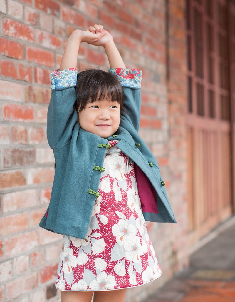 儿童小唐装 古风 冬季款 唐装(马卡龙 墨绿) - 旗袍 - 棉．麻 