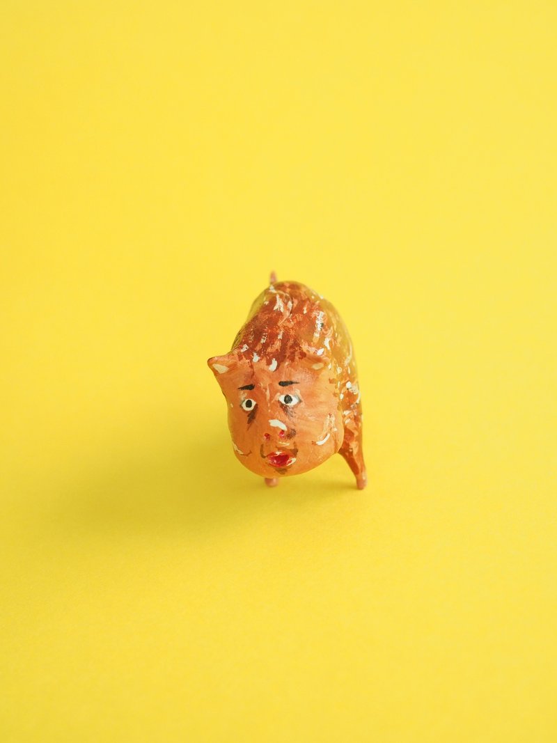 True face dog - 摆饰 - 粘土 咖啡色