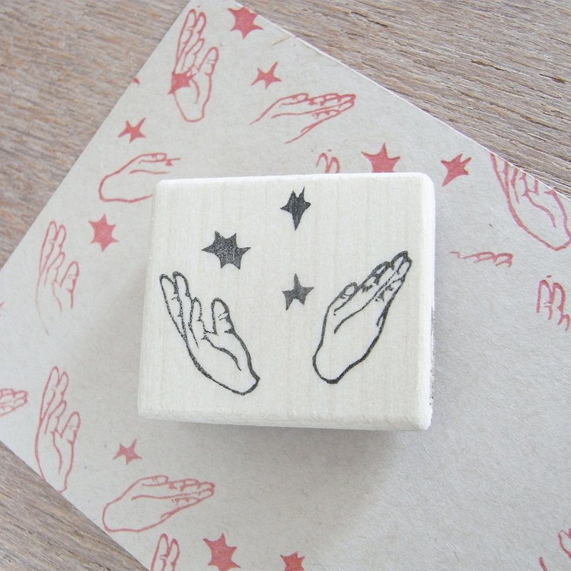 Handmade rubber stamp Applause - 印章/印台 - 橡胶 卡其色