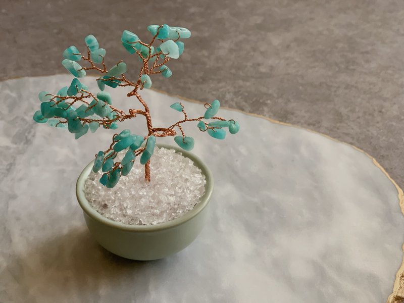 仰灭黎加克 信心之石 天河石水晶树【能量水晶守护者】 - 摆饰 - 水晶 蓝色