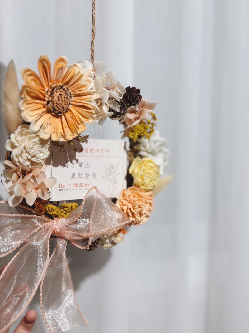 【鹿裳客订开幕藤圈】 干燥花/扩香/开幕礼物/送礼 - 干燥花/捧花 - 植物．花 蓝色