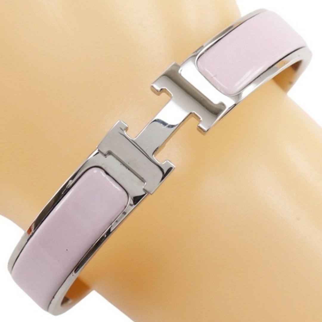 【日本直送】爱马仕 HERMES Click H PM 手镯 H手环 金属制 银色/粉红色 约 36.2g 女性用【二手】 - 手链/手环 - 其他金属 粉红色