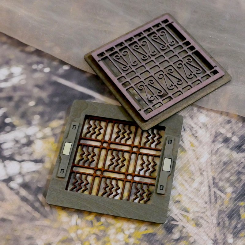 铁窗花磁铁 (淡茄紫) - 摆饰 - 木头 紫色