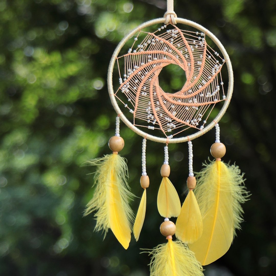 星际轨道丨手工编织 捕梦网 Dreamcatcher-托斯卡尼黄 - 摆饰 - 其他材质 黄色