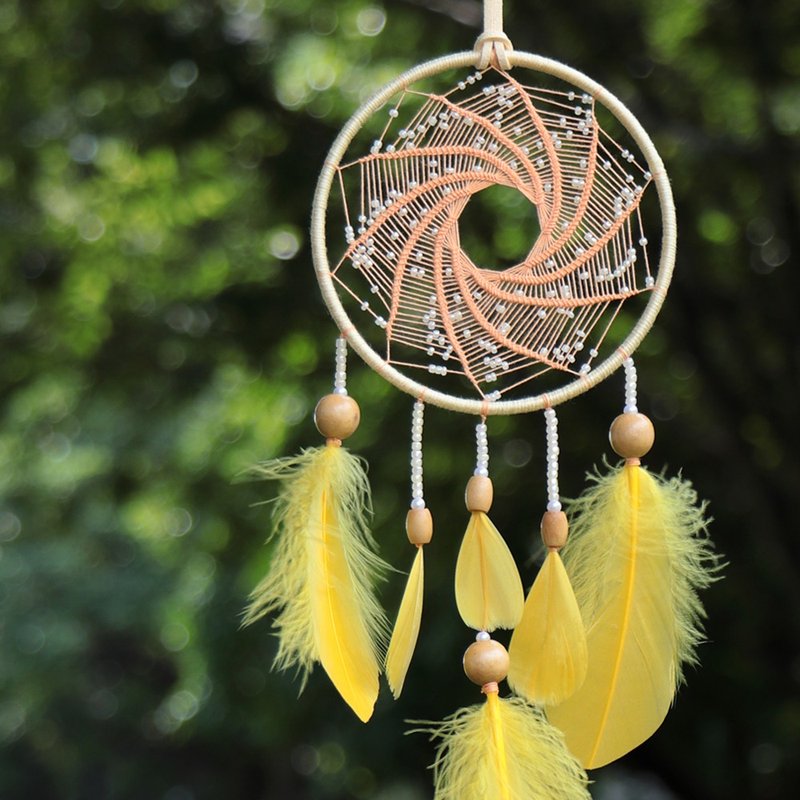 星际轨道丨手工编织 捕梦网 Dreamcatcher-托斯卡尼黄 - 摆饰 - 其他材质 黄色