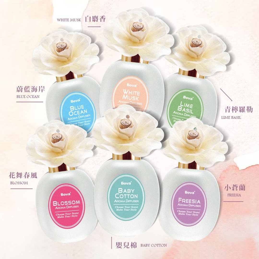 【官方现货】法柏Bova 花漾香氛片 车用 衣橱 15g 扩香 香氛卡 - 香薰/精油/线香 - 纸 白色
