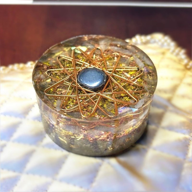 十二芒星双面奥刚 | 西藏金刚杵和高频太赫兹 - 摆饰 - 水晶 金色