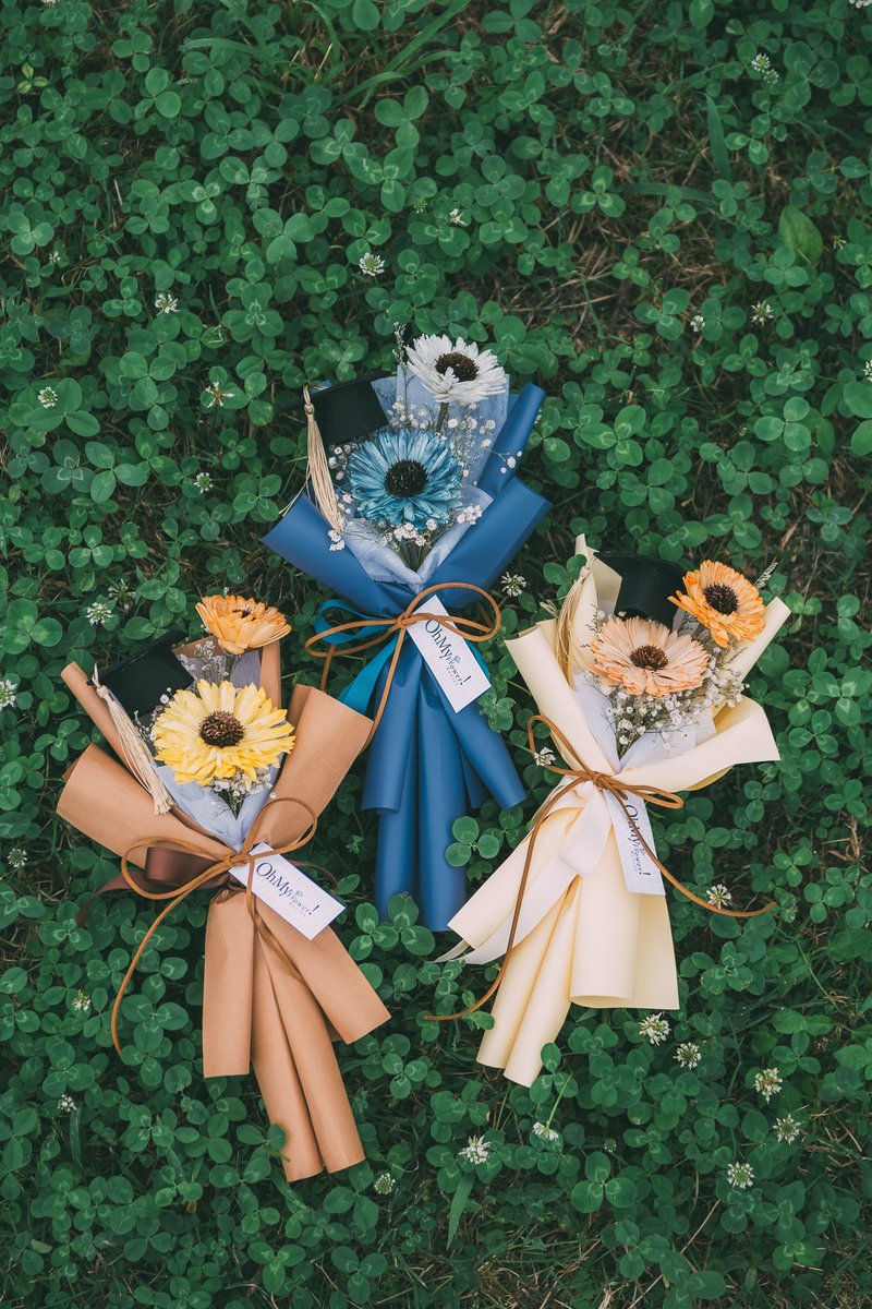 放飞梦想 向日葵毕业花束 花礼 小花束 永生花 干燥花 不凋花 - 干燥花/捧花 - 植物．花 多色