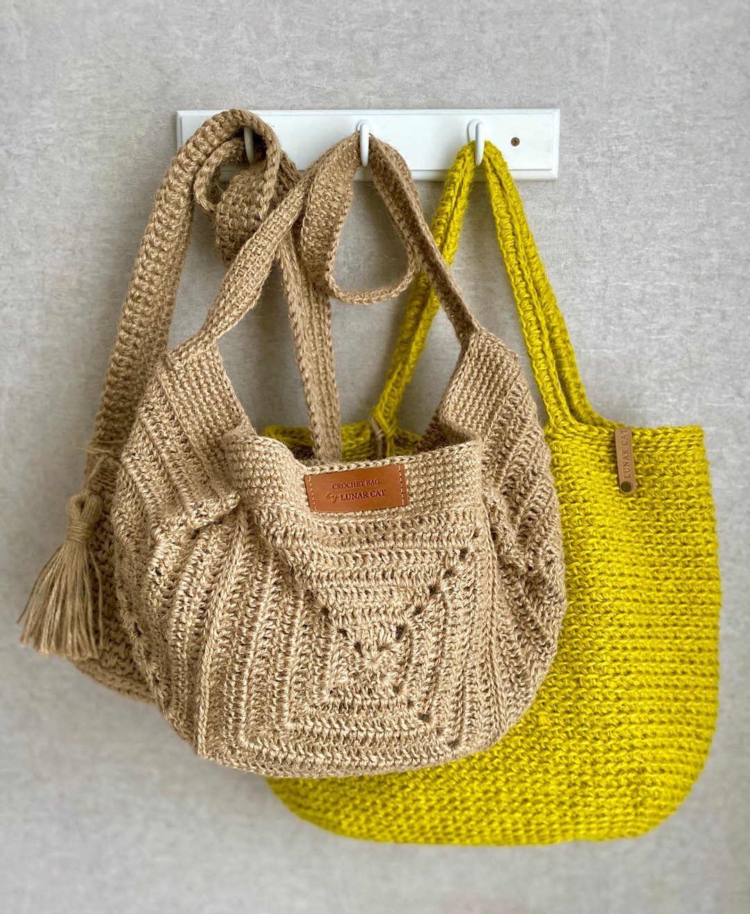 PDF PATTERN Crochet Jute Crossbody Bag BROOKLYN, Jute Crochet Bag Pattern - 手工艺教程/工具书 - 其他材质 