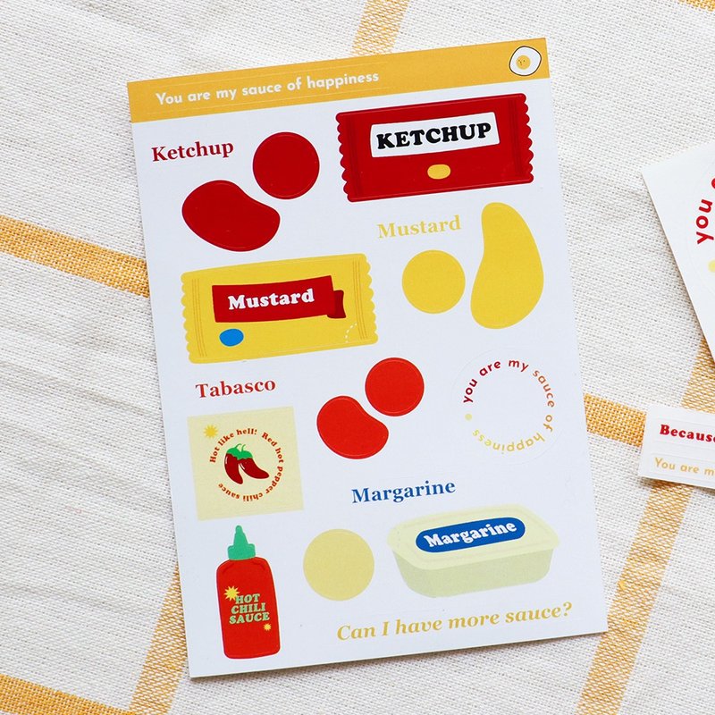 贴纸组：You're my sauce of Happiness - 贴纸 - 纸 橘色