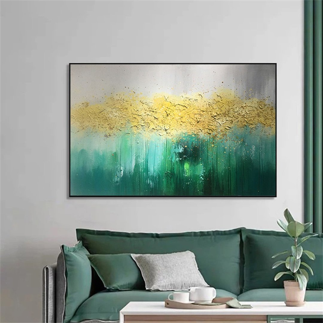 竹林/手绘油画/抽象/原创商品/装饰画/挂画/客厅/走廊/沙发背景 - 海报/装饰画/版画 - 亚麻 多色