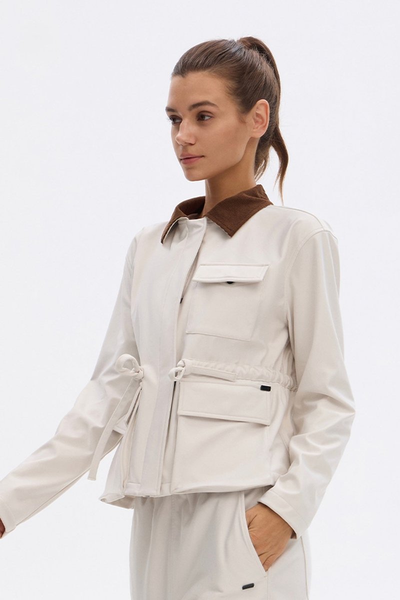 Riviera Sculpt Zip【圣诞礼物】 - 女装休闲/机能外套 - 防水材质 卡其色