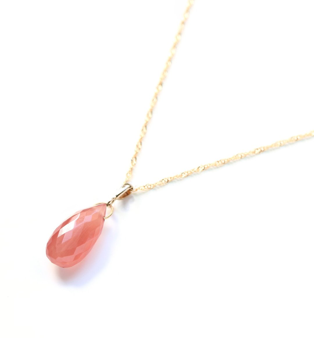 K10 Large Inca Rose (Briolette Cut) Necklace Charm ~BOURGEON~ (Chain set available) - 项链 - 宝石 