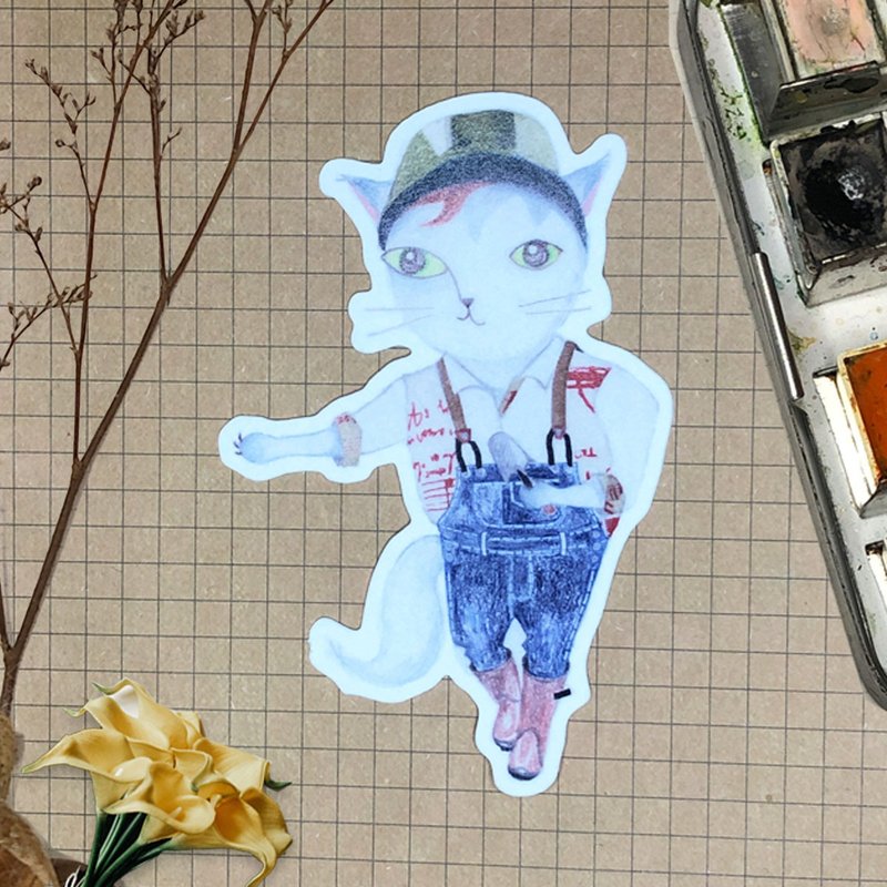 和纸贴纸/手帐贴纸 |喵肖像系列 - 贴纸 - 纸 