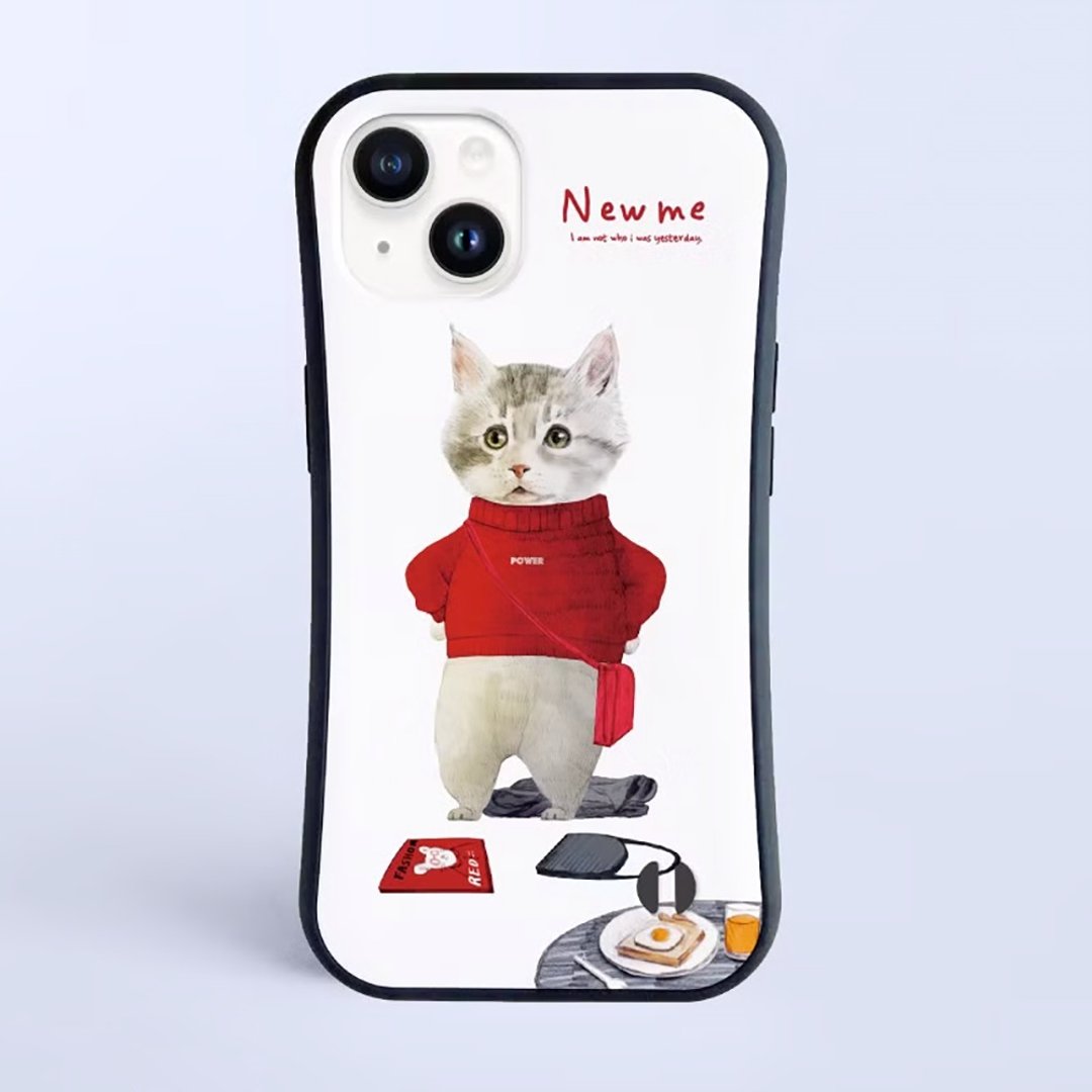 NEW ME / 防撞握把 iPhone 手机壳 - 手机壳/手机套 - 塑料 白色