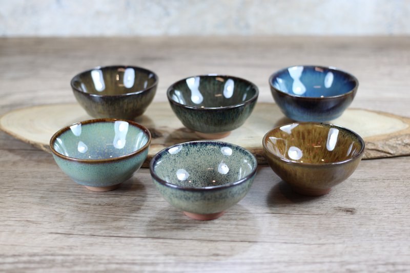 【送礼好物】彩虹六色 天目圆满茶杯组 莺歌名家叶敏祥作品 - 茶具/茶杯 - 瓷 