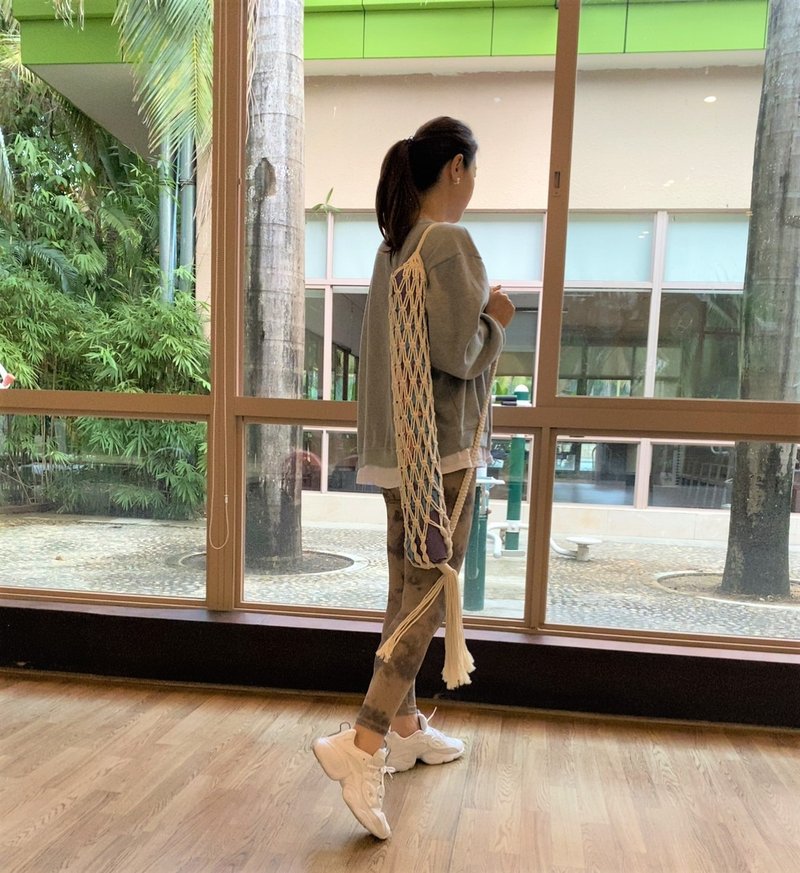 手工编织瑜伽垫收纳袋 流苏背带 - 其他 - 棉．麻 