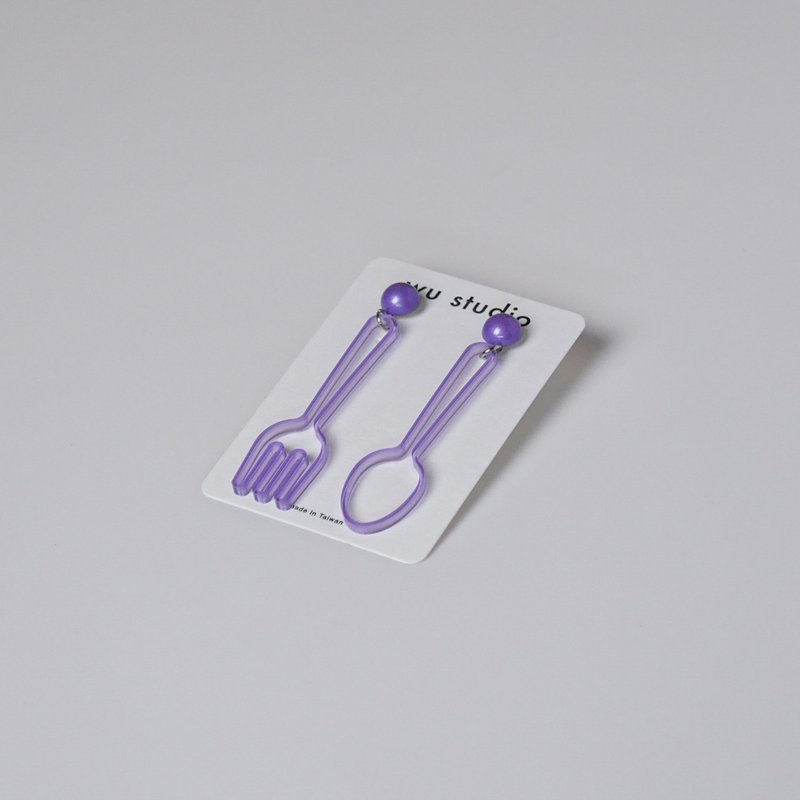 开FUN 02 - 耳环/耳夹 - 压克力 多色