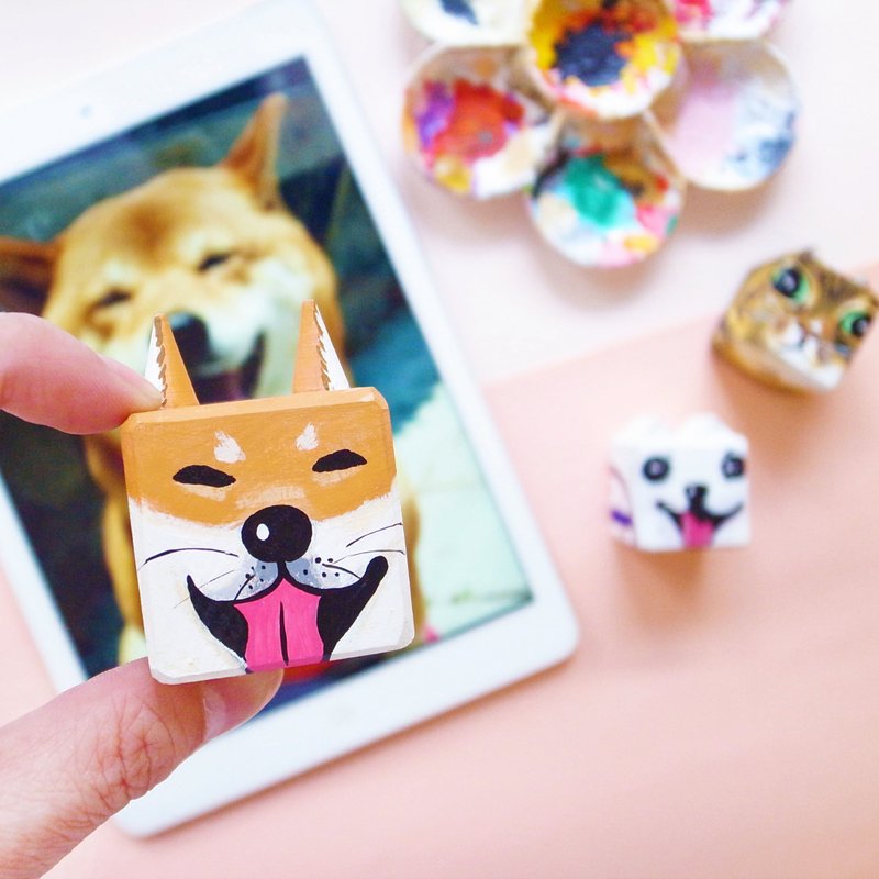 我的超可爱毛小孩，定制木头磁铁 - 冰箱贴/磁贴 - 木头 多色