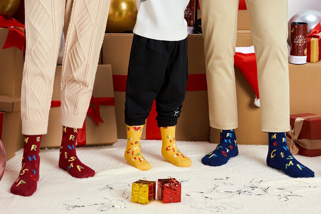 【情人节礼盒】DashinSocks精梳棉童袜中筒袜春夏儿 - 袜子 - 棉 黄色