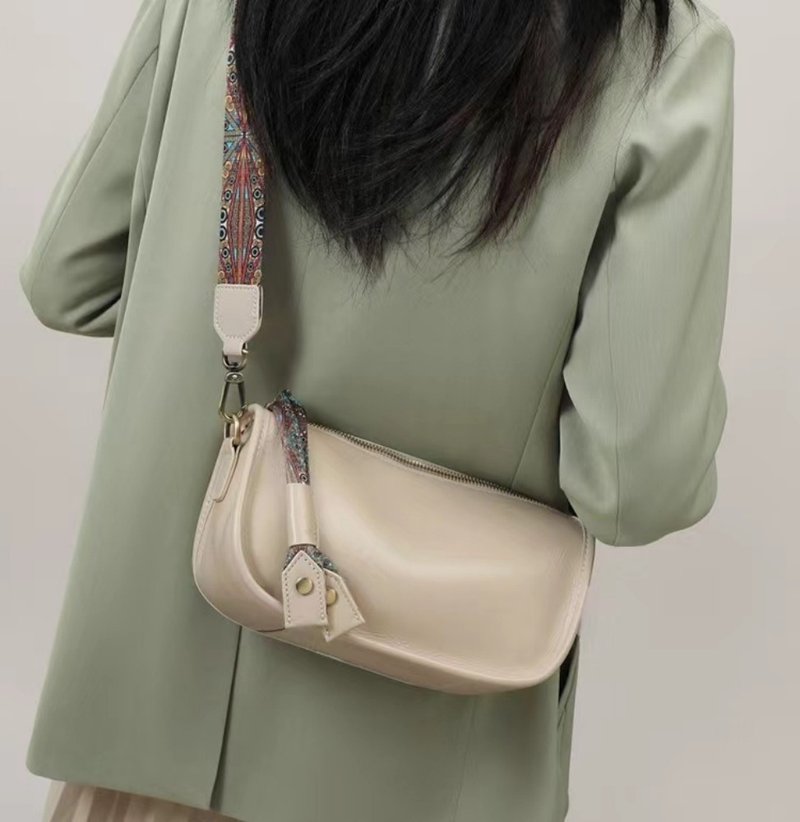 真皮手机包 零钱包  斜挎包 高级感  侧背小包 - 侧背包/斜挎包 - 真皮 白色