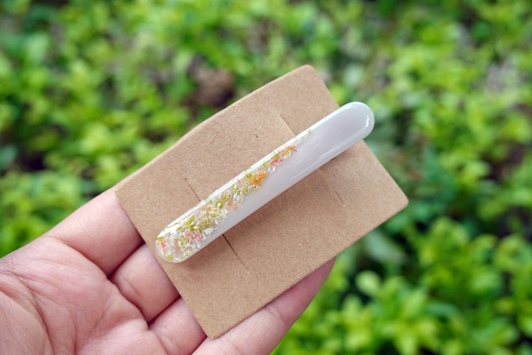 【暮色灰影】 手工滴胶发夹 - 发饰 - 树脂 灰色