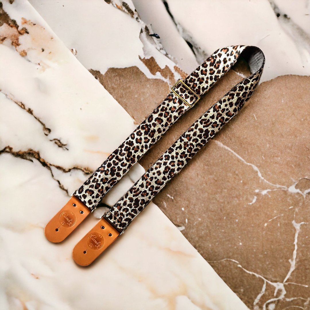 Cheetah Guitar Strap - 其他 - 棉 金色