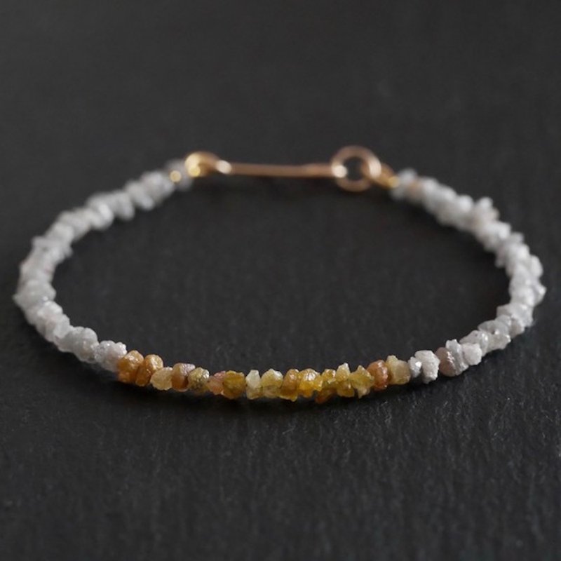 Rough Diamond & Yellow Diamond Bracelet - 手链/手环 - 宝石 黄色