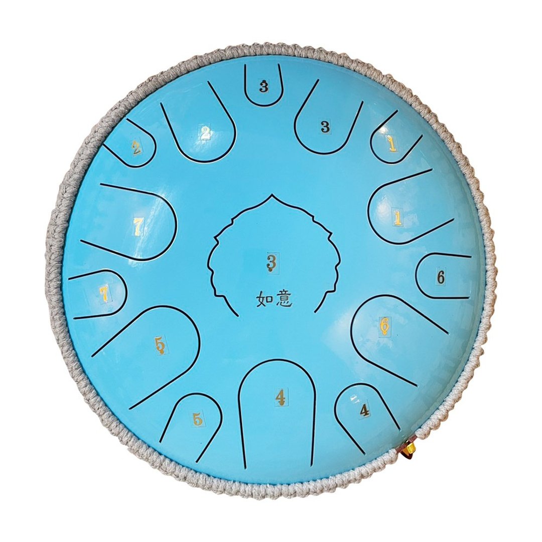 台湾品牌-如意空灵鼓-14寸15音-天空蓝 - 吉他/乐器 - 其他金属 蓝色
