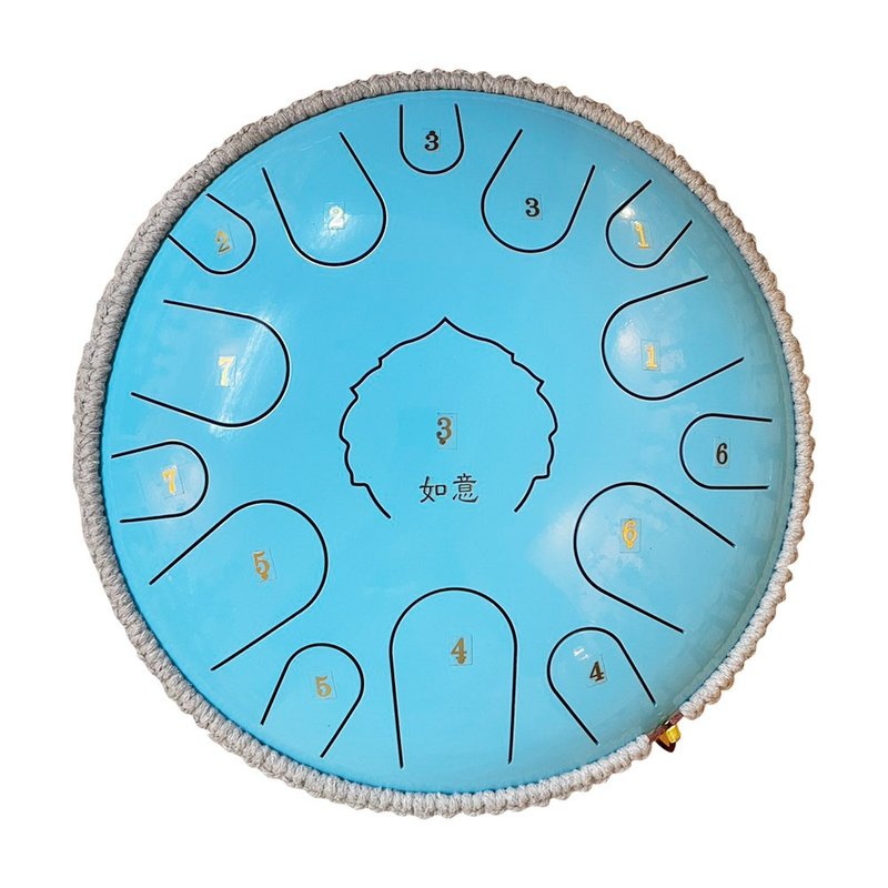 台湾品牌-如意空灵鼓-14寸15音-天空蓝 - 吉他/乐器 - 其他金属 蓝色
