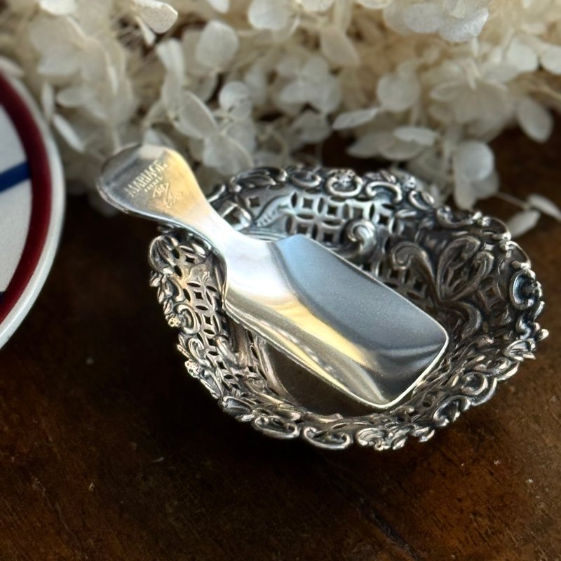 * 50814-迷人法国Mariage Frères 玛黑镀银茶勺 - 茶具/茶杯 - 银 