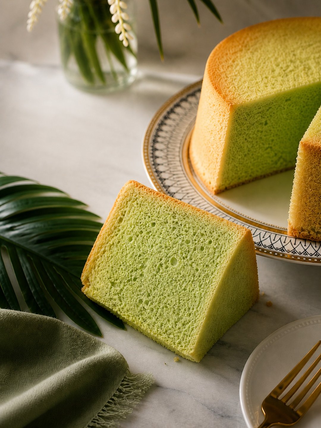 斑兰日和 南洋香气 6 寸斑兰椰香戚风蛋糕 Pandan Chiffon Cake - 蛋糕/甜点 - 新鲜食材 