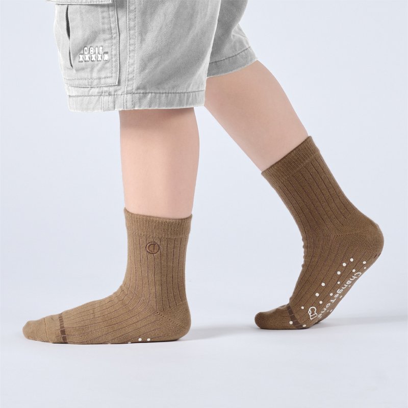 Bloom 中筒童袜  - 咖(1y-9y) - 袜子 - 棉．麻 咖啡色