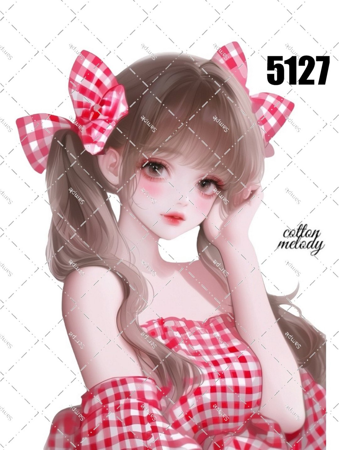 original sticker no.5127 人物贴纸 原创贴纸 原创人物贴纸 装饰贴纸 cotton melody - 贴纸 - 纸 