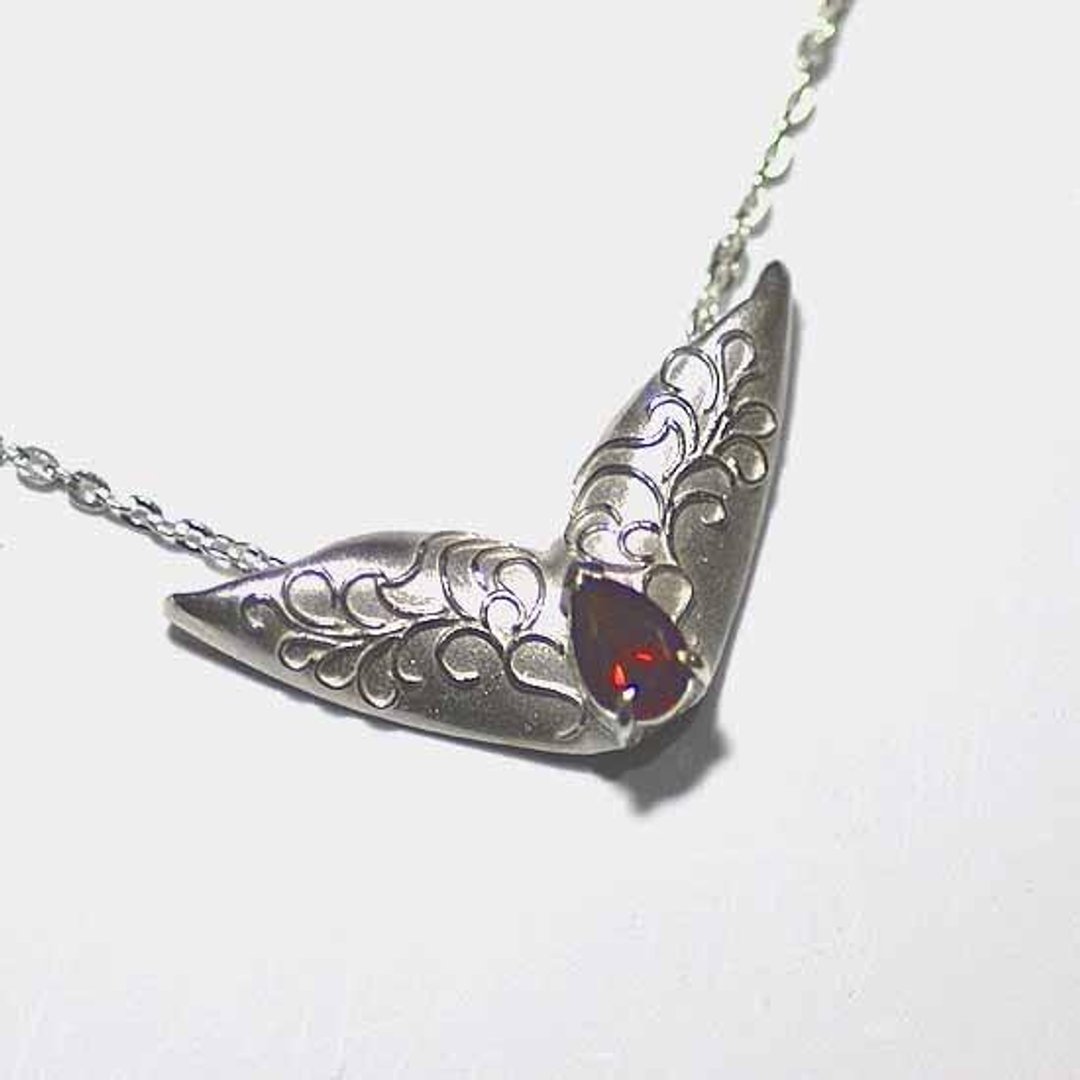 Reversible fin pendant S size [Free shipping] - 项链 - 其他金属 蓝色