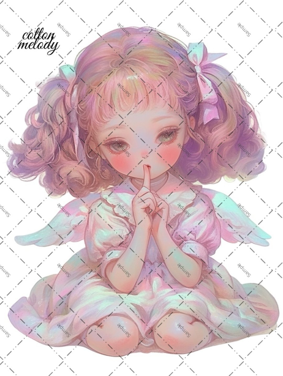 original sticker no.1806 人物贴纸 原创贴纸 原创人物贴纸 装饰贴纸 cotton melody - 贴纸 - 纸 