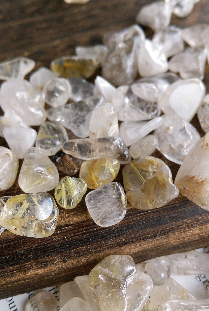 Rutilated Quartz 天然钛晶碎石 净化专用碎石  一份100g 售80元 - 摆饰 - 其他材质 