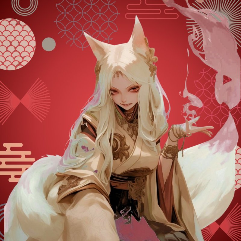 NaChi 原创贴纸【新・妖狐】 - 贴纸 - 纸 咖啡色