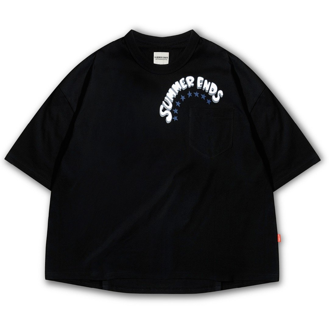 JUMP! TEE 宽松版型 口袋 T-SHIRT - 男装上衣/T 恤 - 棉 黑色