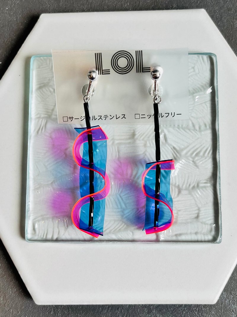 PVC DesignC 035 耳针/耳夹 - 耳环/耳夹 - 其他材质 粉红色