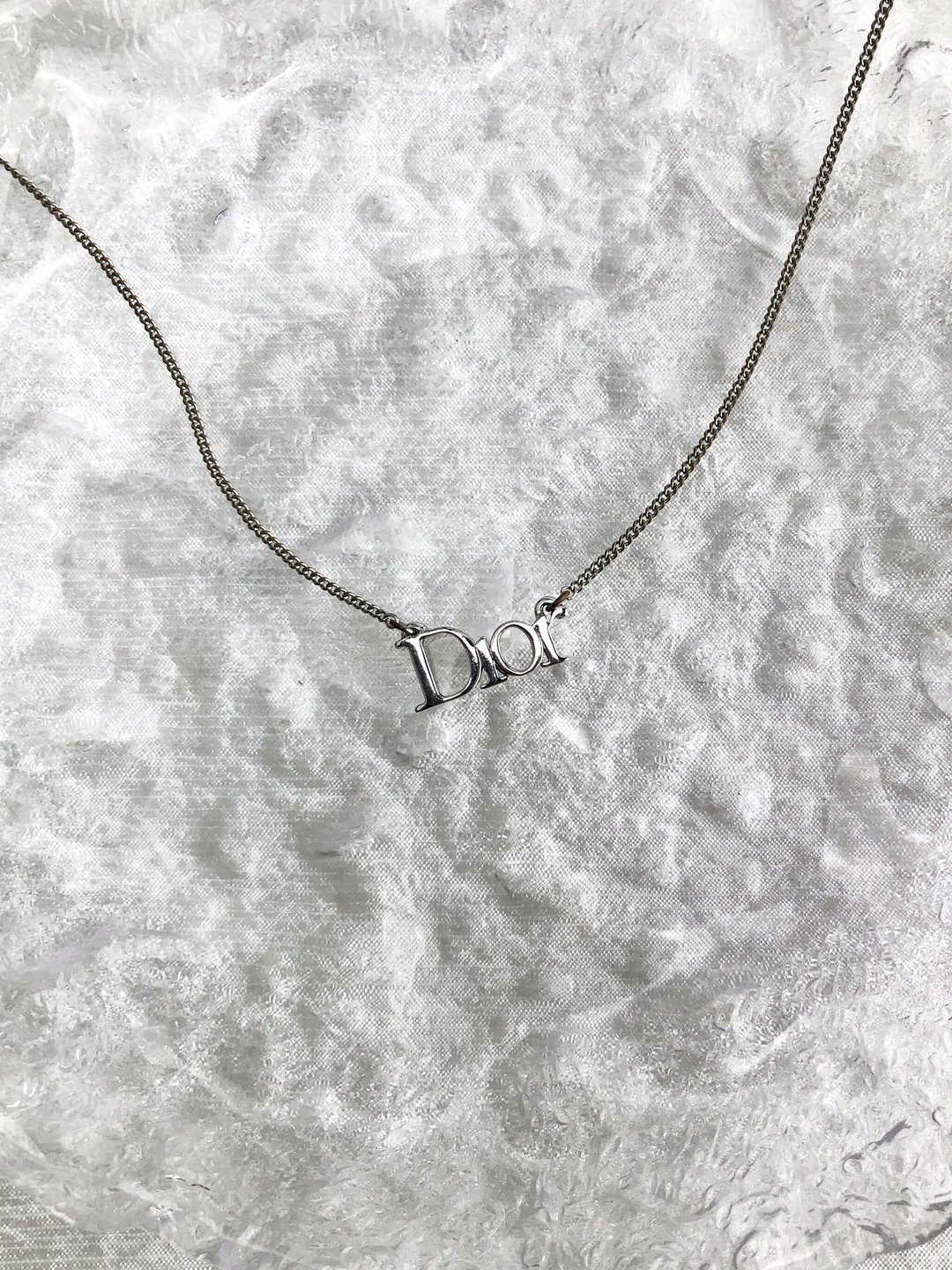 【 日本直送 名牌中古包 】Christian Dior 迪奥 项链 银色 Logo vintage 古董 ymmgg4 - 项链 - 其他材质 银色