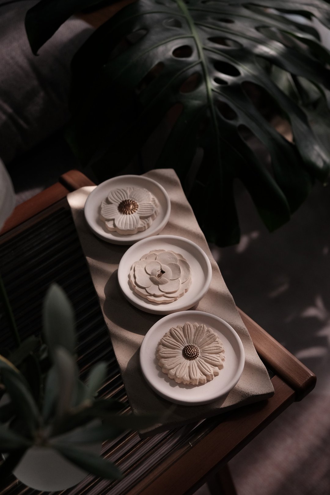 花型香石 - 摆饰 - 陶 白色