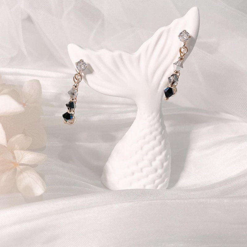 Swarovski Erato 耳环 - 耳环/耳夹 - 水晶 黑色