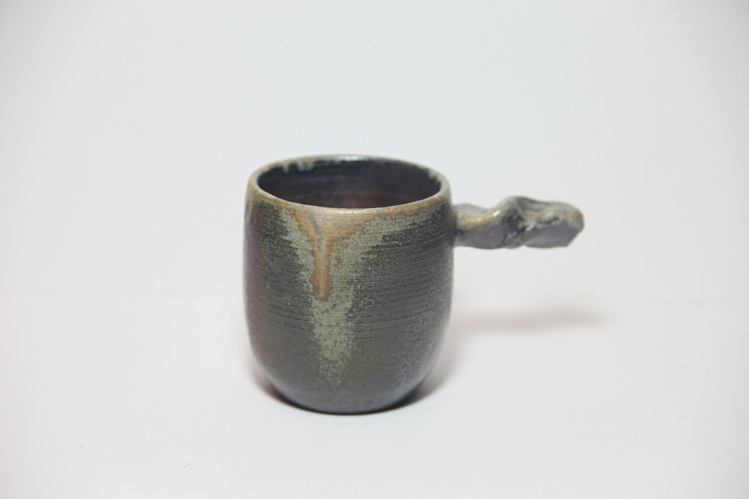 藏菁ㅣ柴烧握把杯 - 茶具/茶杯 - 陶 
