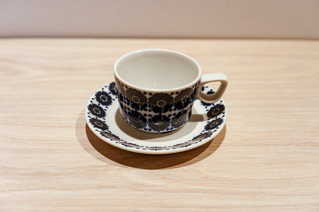 Schönwaldー青蓝色几何花朵下午茶/咖啡杯盘组 - 咖啡杯/马克杯 - 陶 蓝色