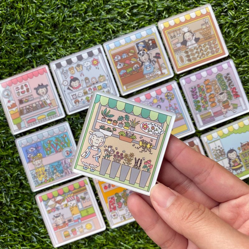 动物商店街压克力磁铁 - 冰箱贴/磁贴 - 压克力 