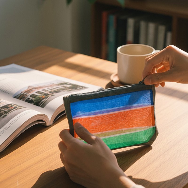 拉链包 - 化妆包/杂物包 - 尼龙 绿色