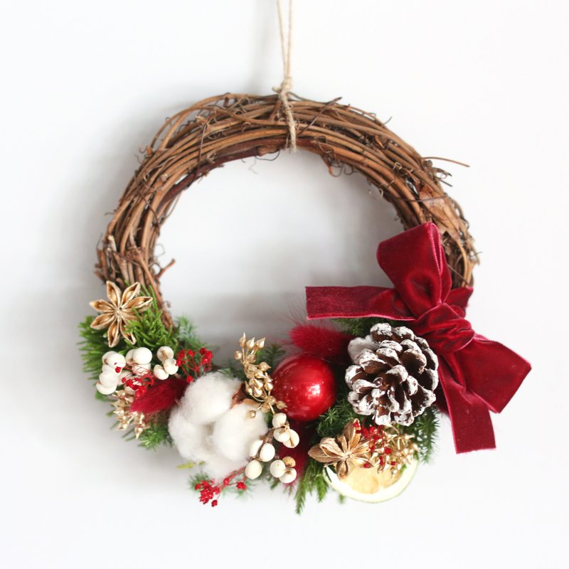 耶诞│小花圈 - 花点时间门市平板DIY课程 - 植栽 - 植物．花 