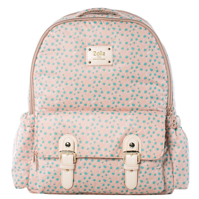 柔伊粉_有隔间的后背包_Go Go Bag走走包_育儿包 - 妈妈包 - 聚酯纤维 粉红色